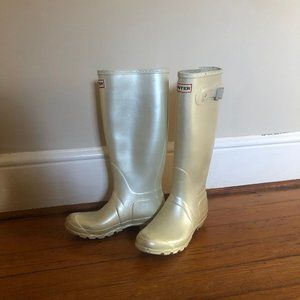 Pearl White Hunter Rain Boots
